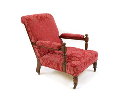 Lot 256 - A Victorian mahogany armchair