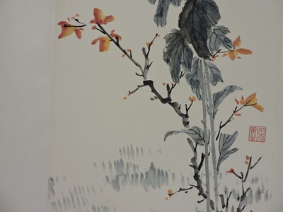 Lot 100 - A Chinese hanging scroll