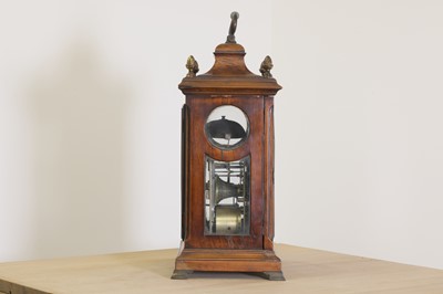 Lot 801 - A George III polished fruitwood table clock