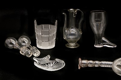 Lot 228 - A collection of Georgian and later glass items