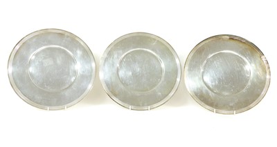 Lot 40 - A group of six silver plated chargers