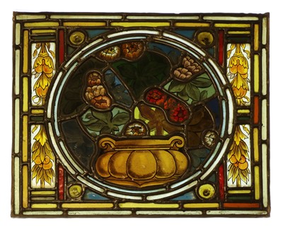 Lot 193 - A set of four stained glass panels