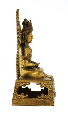 Lot 128 - A Chinese gilt-bronze bodhisattva