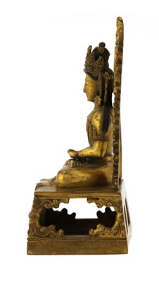 Lot 128 - A Chinese gilt-bronze bodhisattva