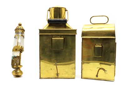 Lot 166 - A Christopher Wray brass lantern