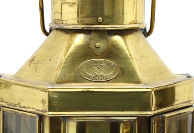 Lot 166 - A Christopher Wray brass lantern