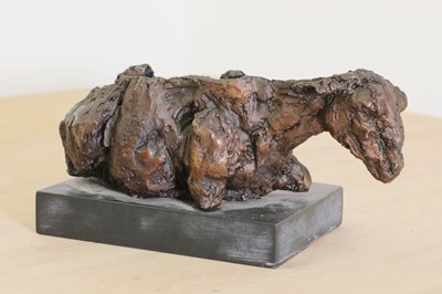 Lot 696 - A bronze of a reclining sheep