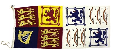 Lot 48A - HM Queen Mother original stitched panel personal Royal Standard