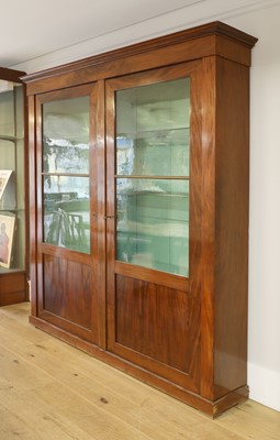 Lot 143 - A large mahogany display cabinet