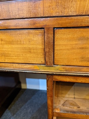 Lot 257 - A Regency mahogany cylinder bureau desk