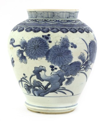 Lot 231 - A Japanese blue and white jar