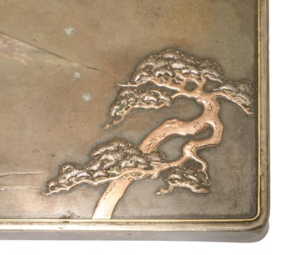 Lot 251 - A Japanese silver box and cover