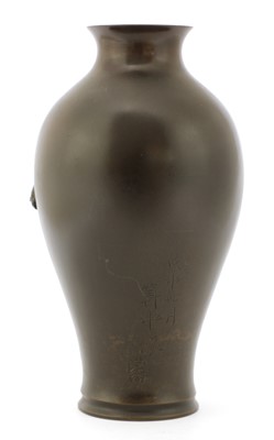 Lot 248 - A Japanese bronze vase