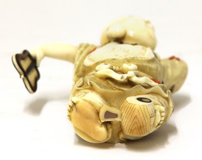 Lot 431 - A Japanese ivory okimono