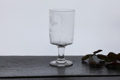 Lot 323 - A stipple-engraved glass