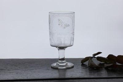 Lot 323 - *A stipple-engraved glass