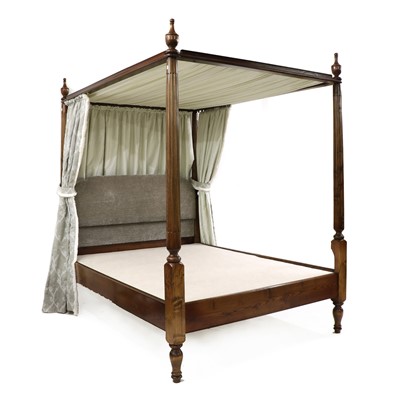 Lot 343 - A reproduction ash four poster bed