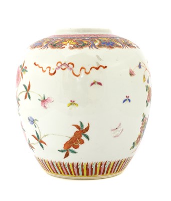 Lot 152 - A Chinese famille rose jar
