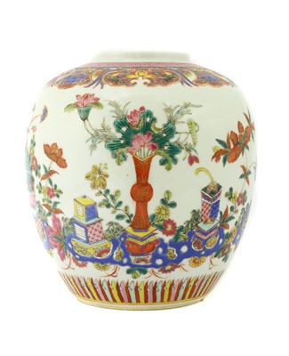 Lot 152 - A Chinese famille rose jar