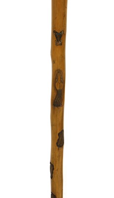 Lot 186 - A Japanese hardwood walking stick