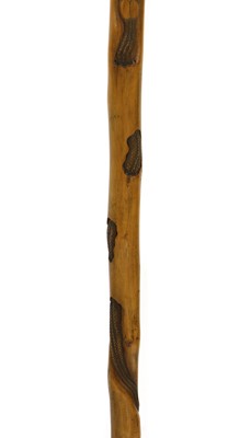 Lot 186 - A Japanese hardwood walking stick