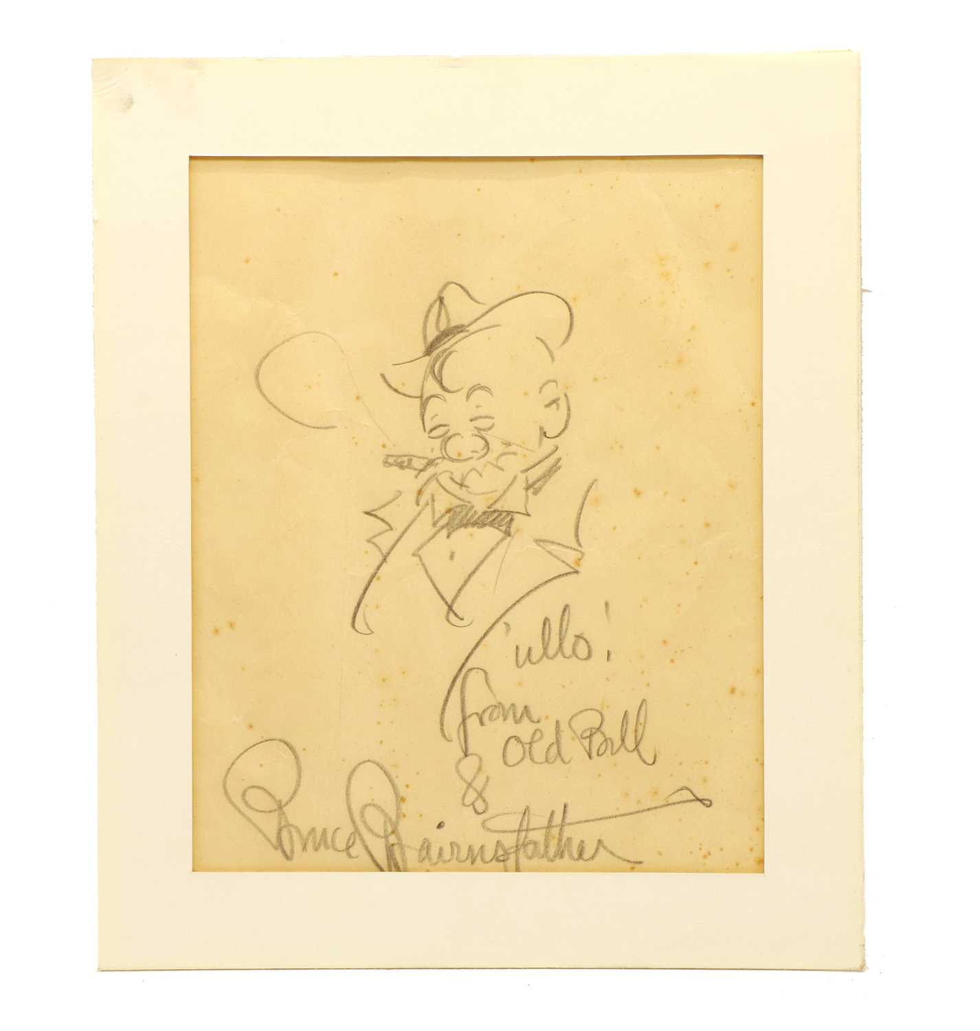 Lot 57 - Bruce Bairnsfather, 'Ullo from Old Bill' , pencil sketch, signed