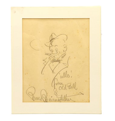 Lot 57A - Bruce Bairnsfather, 'Ullo from Old Bill' , pencil sketch, signed