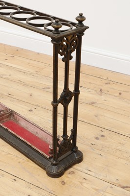 Lot 1 - A Victorian cast iron stick stand by Coalbrookdale