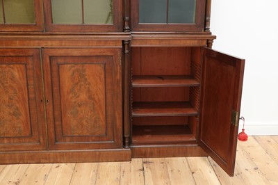 Lot 295 - A George III mahogany breakfront bookcase