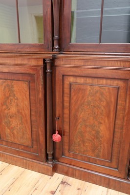 Lot 295 - A George III mahogany breakfront bookcase