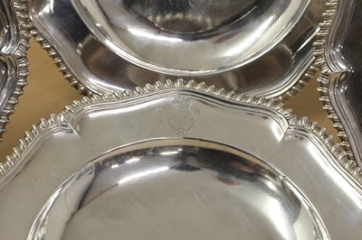 Lot 649 - A set of four George III silver dishes