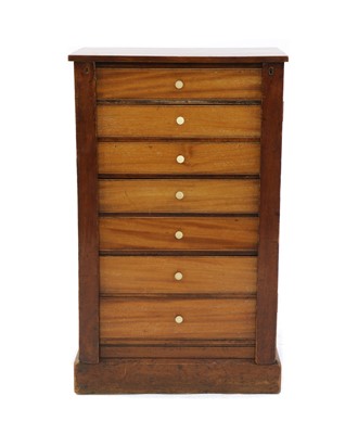 Lot 267 - A mahogany wellington chest