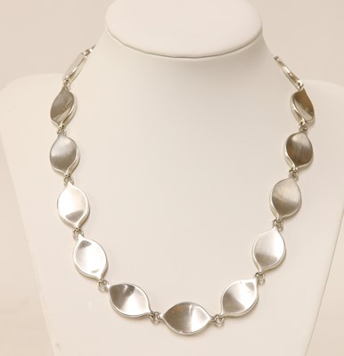 Lot 420 - A sterling silver necklace, by Georg Jensen