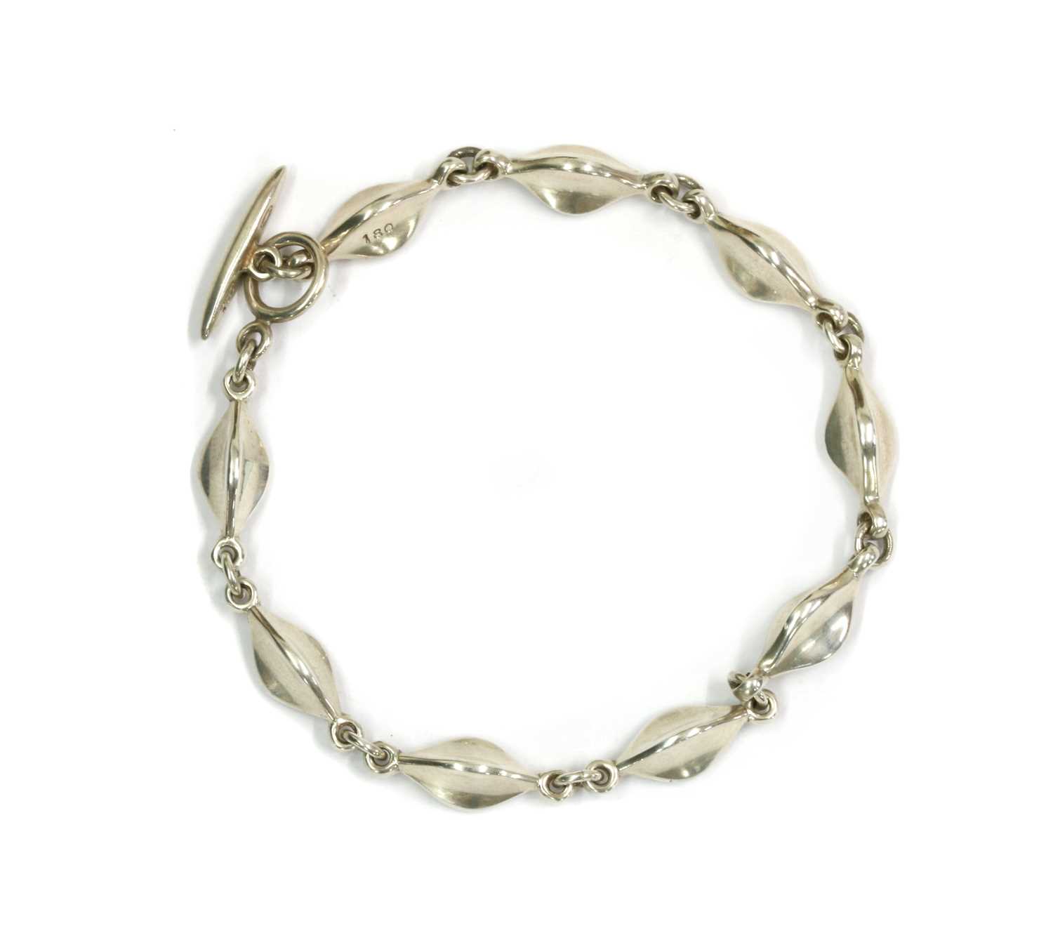 Lot 1079 - A sterling silver Georg Jensen bracelet