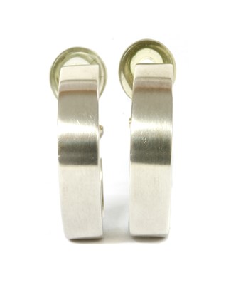 Lot 1085 - A pair of silver Georg Jensen earrings