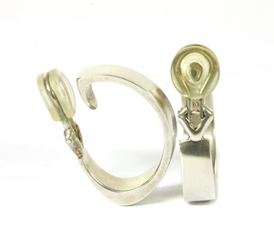 Lot 1085 - A pair of silver Georg Jensen earrings