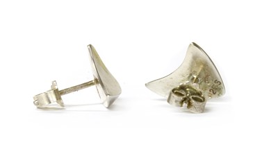 Lot 1082 - A pair of Georg Jensen silver earrings