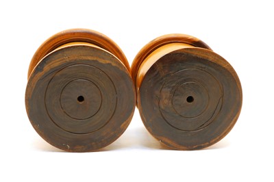 Lot 188 - A pair of lignum vitae string boxes