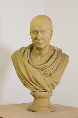 Lot 242 - A plaster bust of Sir Edmund Burke