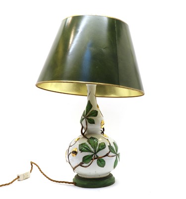 Lot 99 - A porcelain table lamp