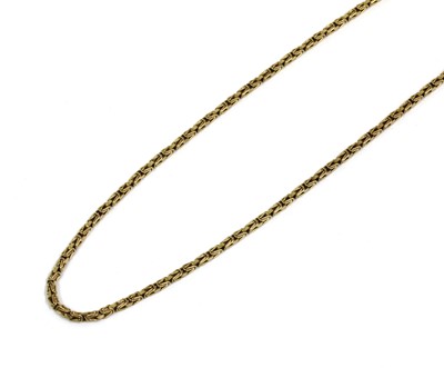 Lot 1244 - A 9ct gold Byzantine-style link chain