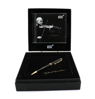 Lot 142 - A Mont Blanc Limited Edition 'Yehudi Menuhin' ballpoint pen