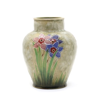 Lot 274 - A Doulton stoneware vase decorated by Mary Newson