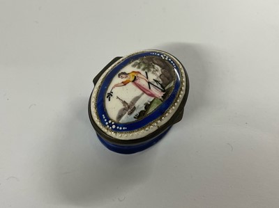 Lot 738 - A commemorative enamel patch box