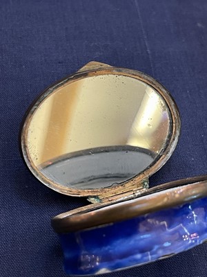 Lot 738 - A commemorative enamel patch box