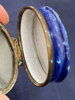 Lot 738 - A commemorative enamel patch box