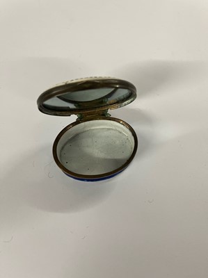 Lot 738 - A commemorative enamel patch box