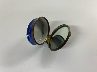 Lot 738 - A commemorative enamel patch box