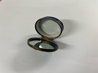 Lot 738 - A commemorative enamel patch box