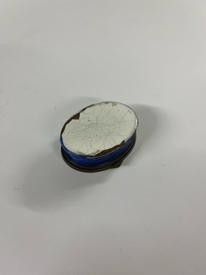 Lot 738 - A commemorative enamel patch box